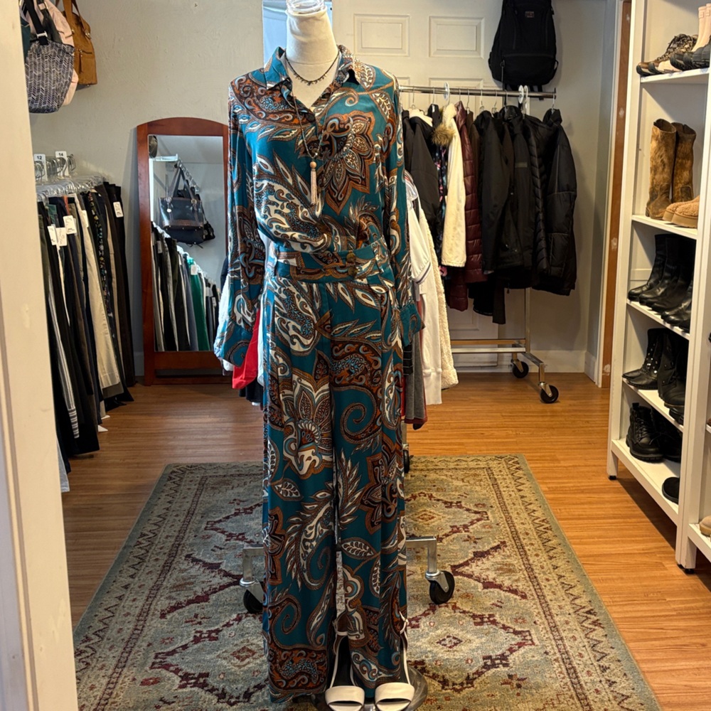 Teal Paisley Farm Rio set